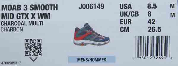 MERRELL(メレル) MOAB 3 SMOOTH MID GTX X WM 画像28