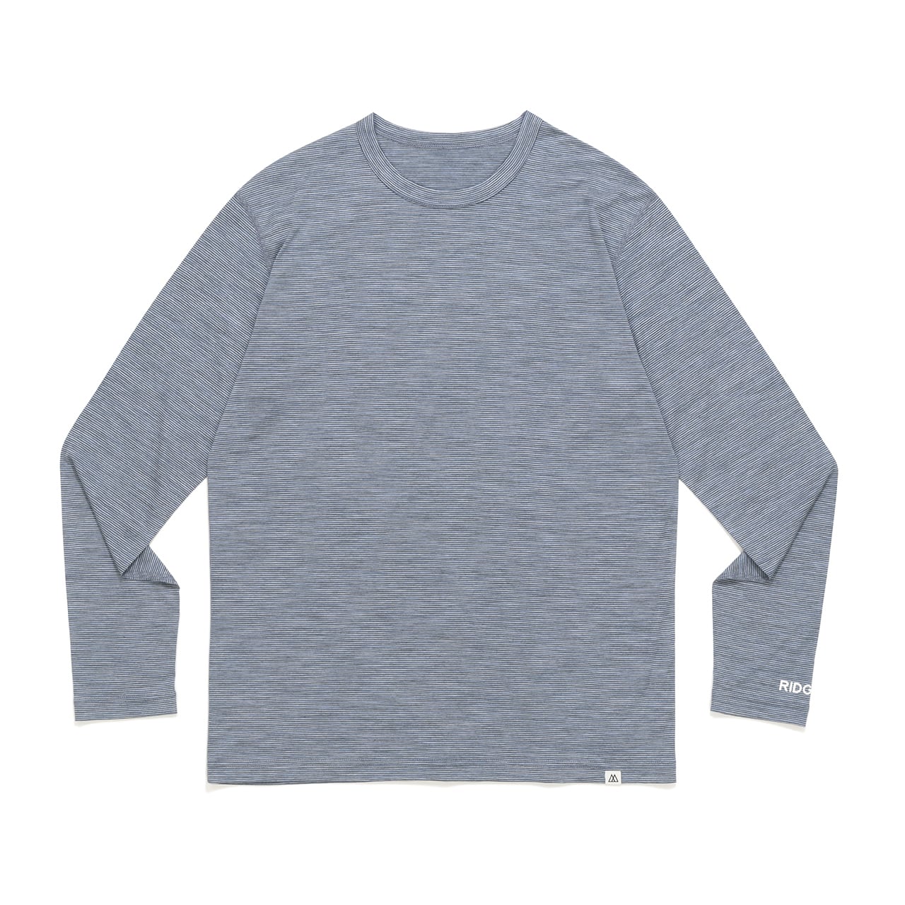 リッジマウンテンギア Merino Basic Long Sleeve Tee Micro Border - RIDGE MOUNTAIN GEAR