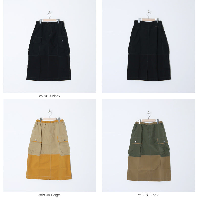 and wander(アンドワンダー) CORDURA rip mix skirt 画像2