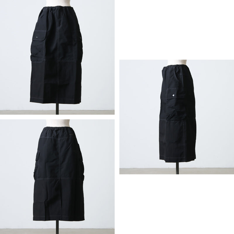 and wander(アンドワンダー) CORDURA rip mix skirt 画像3
