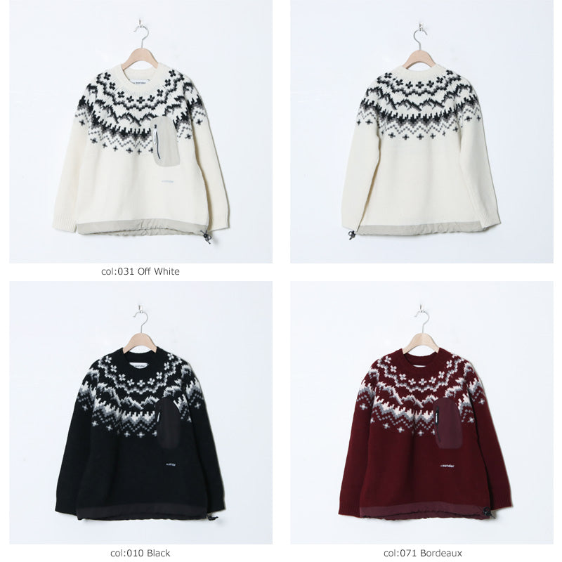 and wander(アンドワンダー) lopi knit sweater for Women 画像2