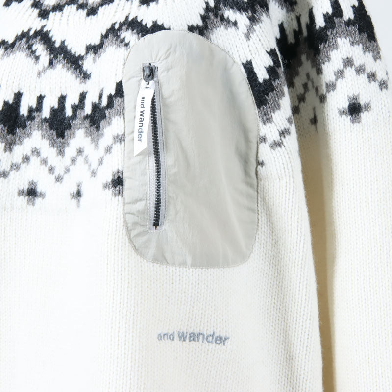 and wander(アンドワンダー) lopi knit sweater for Women 画像27