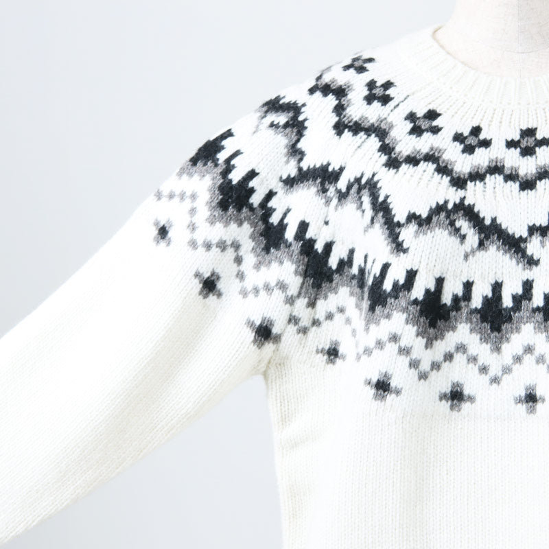 and wander(アンドワンダー) lopi knit sweater for Women 画像28