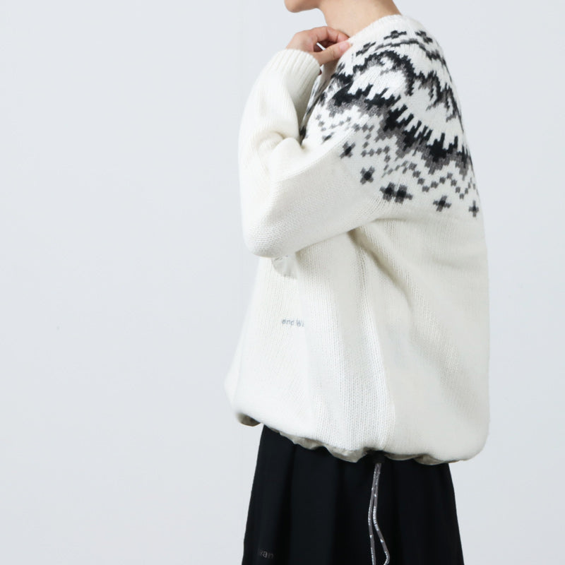 and wander(アンドワンダー) lopi knit sweater for Women 画像7