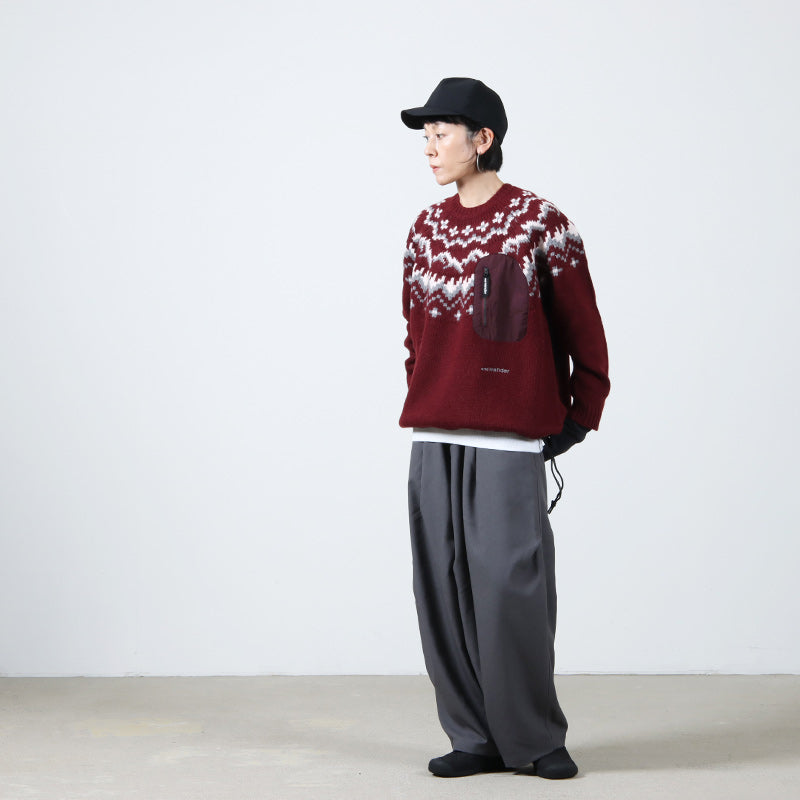 and wander(アンドワンダー) lopi knit sweater for Women 画像9
