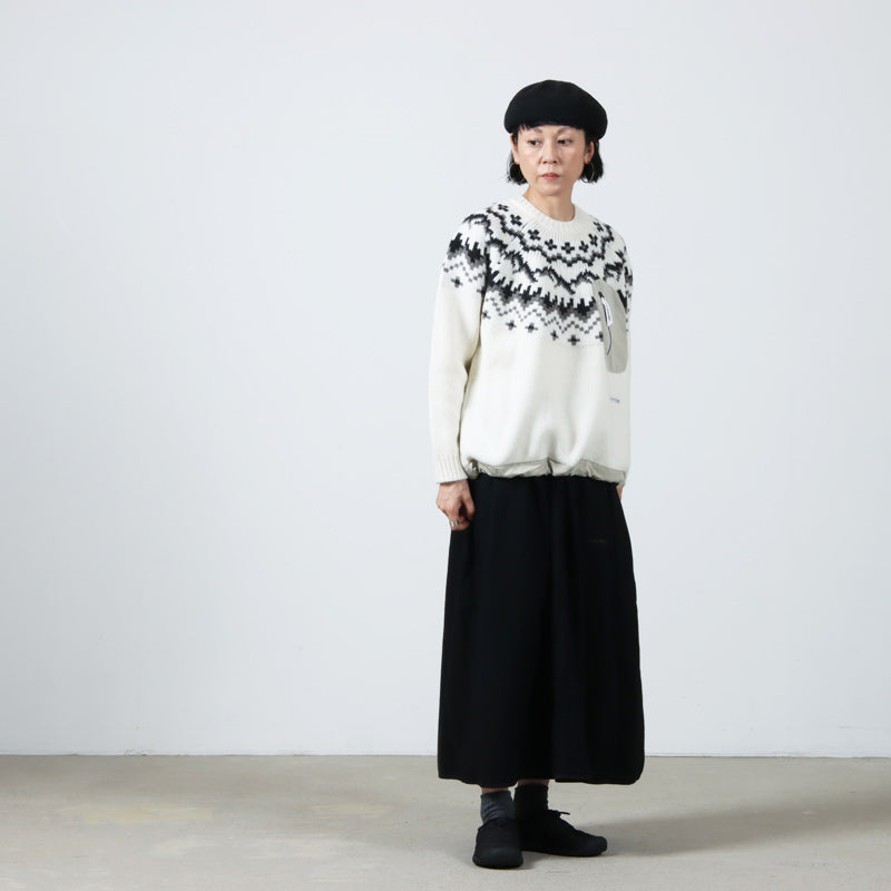 and wander(アンドワンダー) lopi knit sweater for Women 画像19