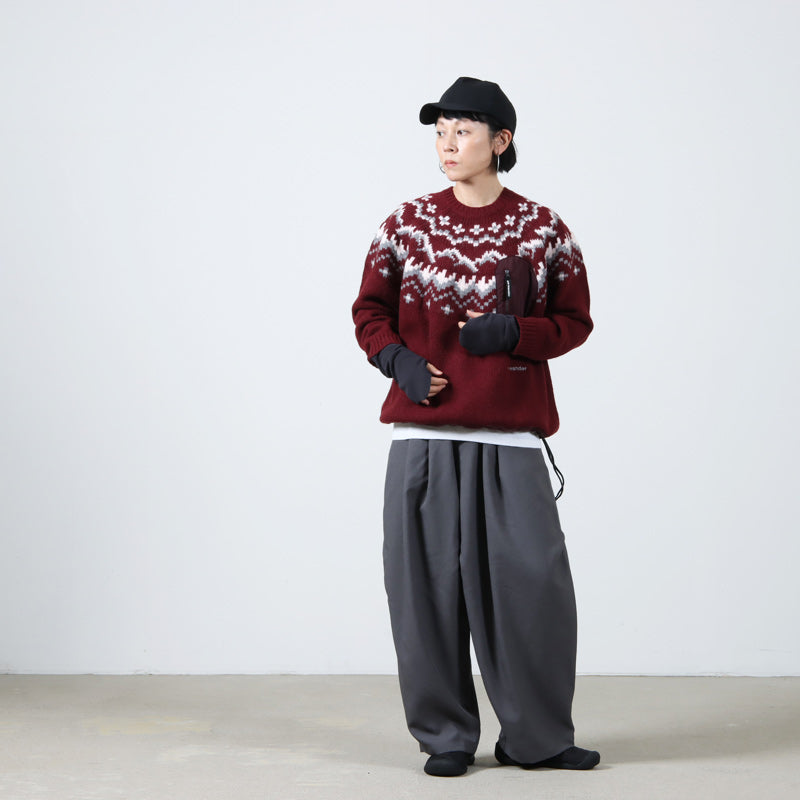 and wander(アンドワンダー) lopi knit sweater for Women 画像23