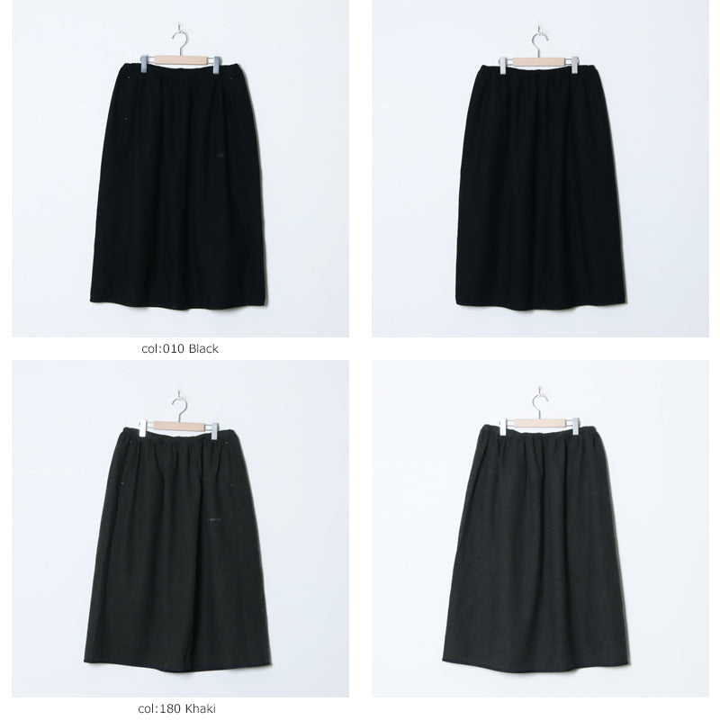 and wander(アンドワンダー) REWOOL tweed skirt 画像2