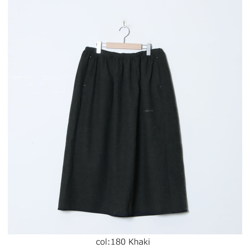 and wander(アンドワンダー) REWOOL tweed skirt 画像17