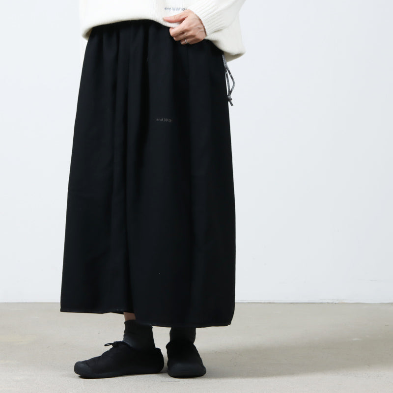 and wander(アンドワンダー) REWOOL tweed skirt 画像6