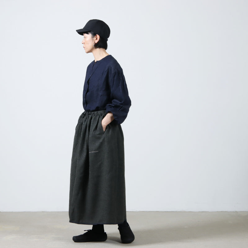 and wander(アンドワンダー) REWOOL tweed skirt 画像8