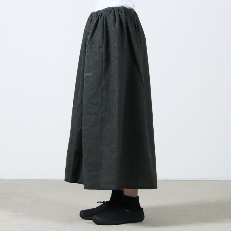 and wander(アンドワンダー) REWOOL tweed skirt 画像11