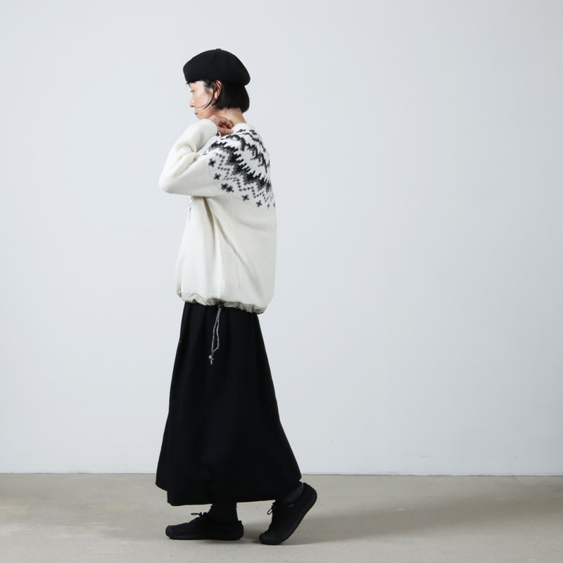 and wander(アンドワンダー) REWOOL tweed skirt 画像20