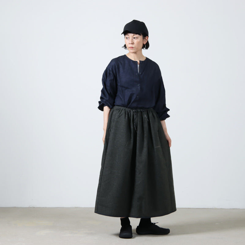 and wander(アンドワンダー) REWOOL tweed skirt 画像21