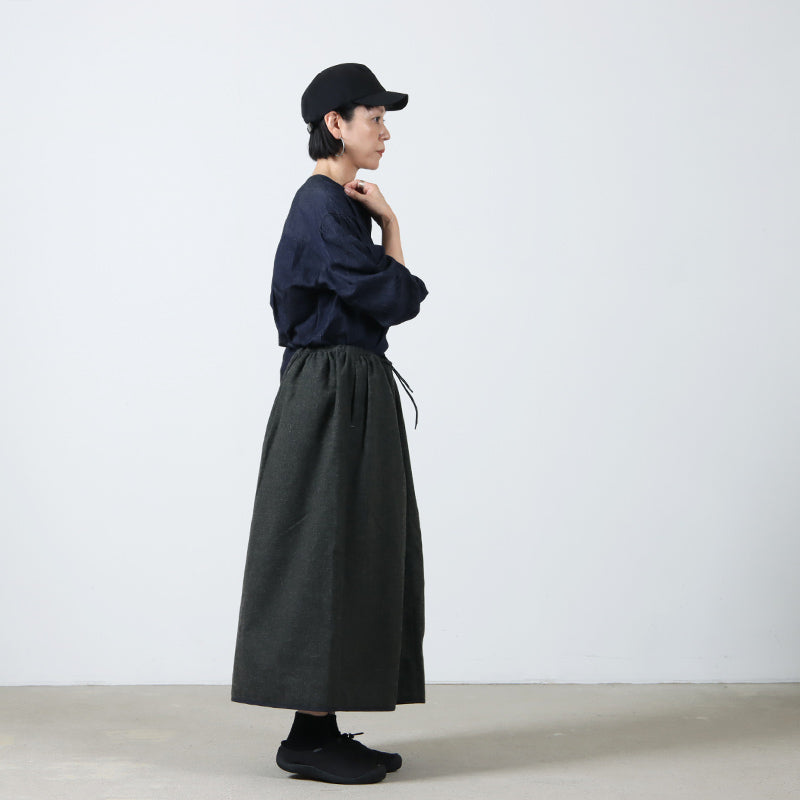 and wander(アンドワンダー) REWOOL tweed skirt 画像22