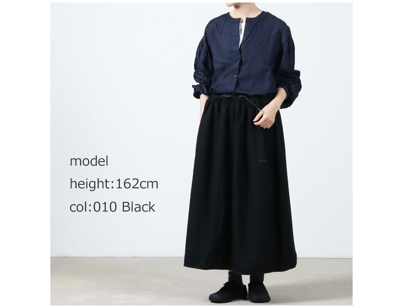 and wander(アンドワンダー) REWOOL tweed skirt 画像23
