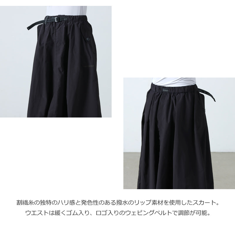 and wander(アンドワンダー) oversized cargo skirt （W） 画像4