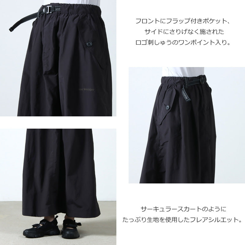 and wander(アンドワンダー) oversized cargo skirt （W） 画像5