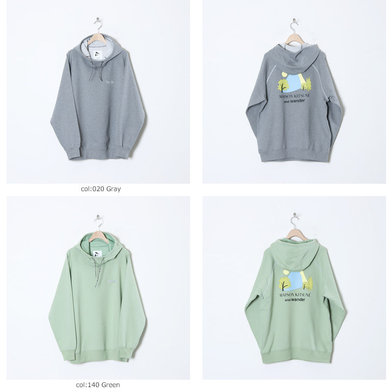 and wander(アンドワンダー) DRY COTTON SWEATHOODIE MKxAWD 画像2
