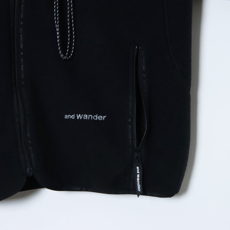 and wander(アンドワンダー) wool fleece cardigan 画像26