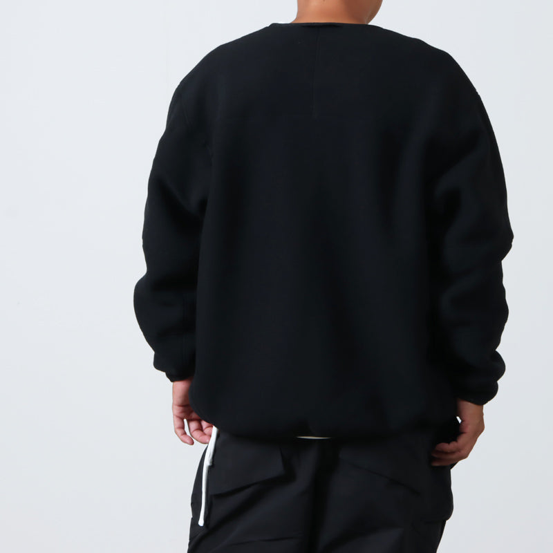 and wander(アンドワンダー) wool fleece cardigan 画像2