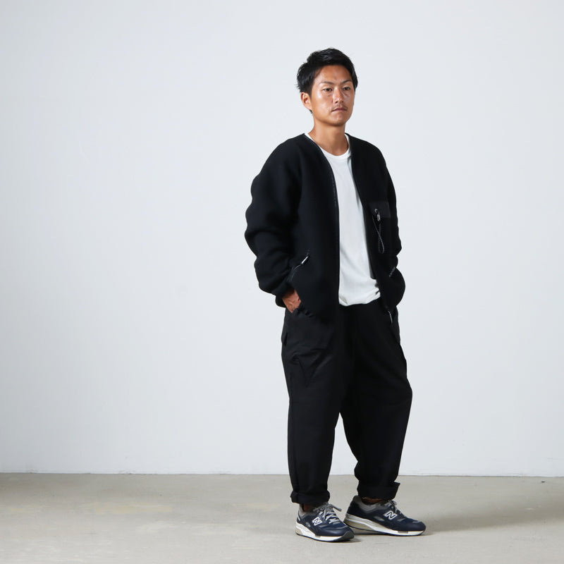 and wander(アンドワンダー) wool fleece cardigan 画像17