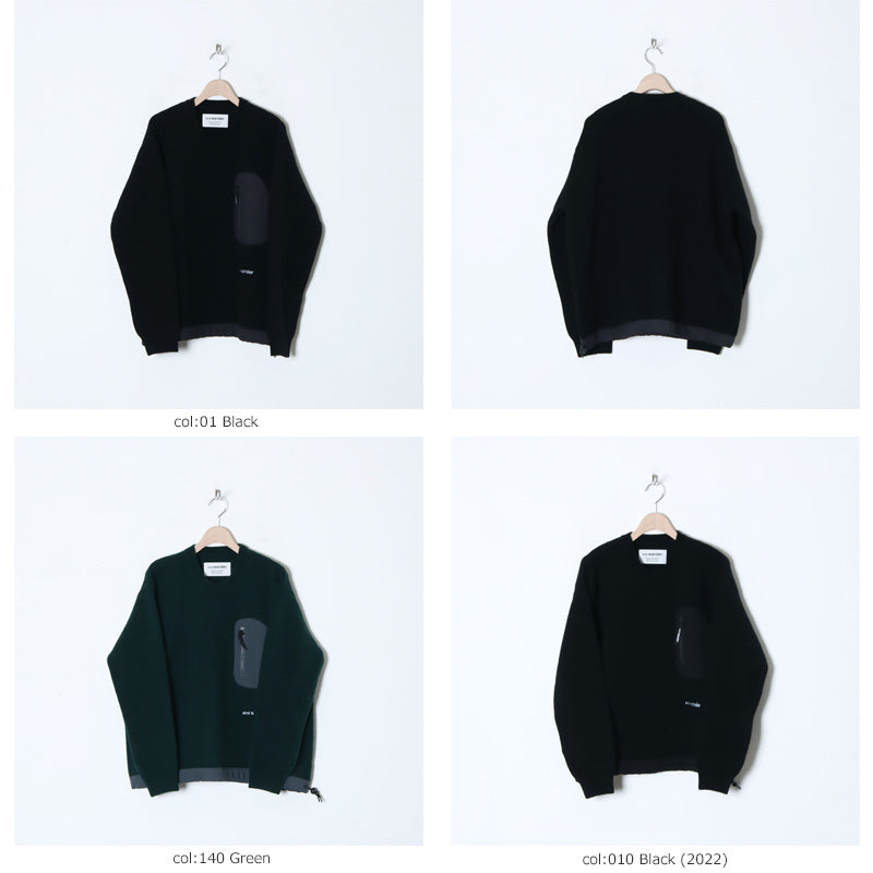 and wander(アンドワンダー) Shetland wool sweater 画像2