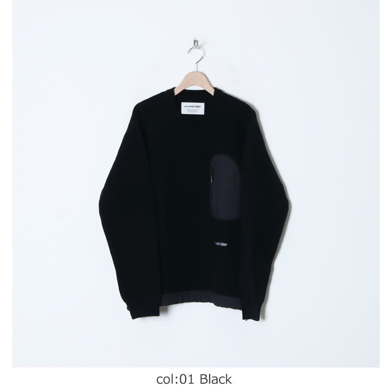 and wander(アンドワンダー) Shetland wool sweater 画像16