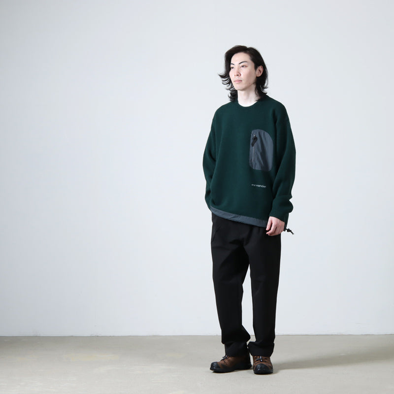 and wander(アンドワンダー) Shetland wool sweater 画像9