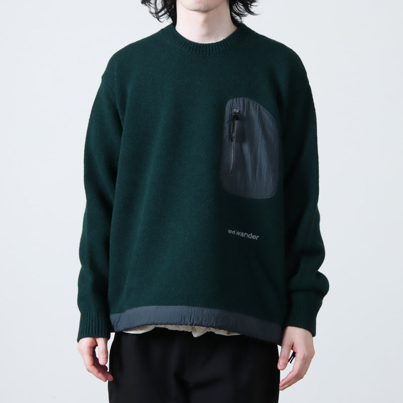 and wander(アンドワンダー) Shetland wool sweater 画像11