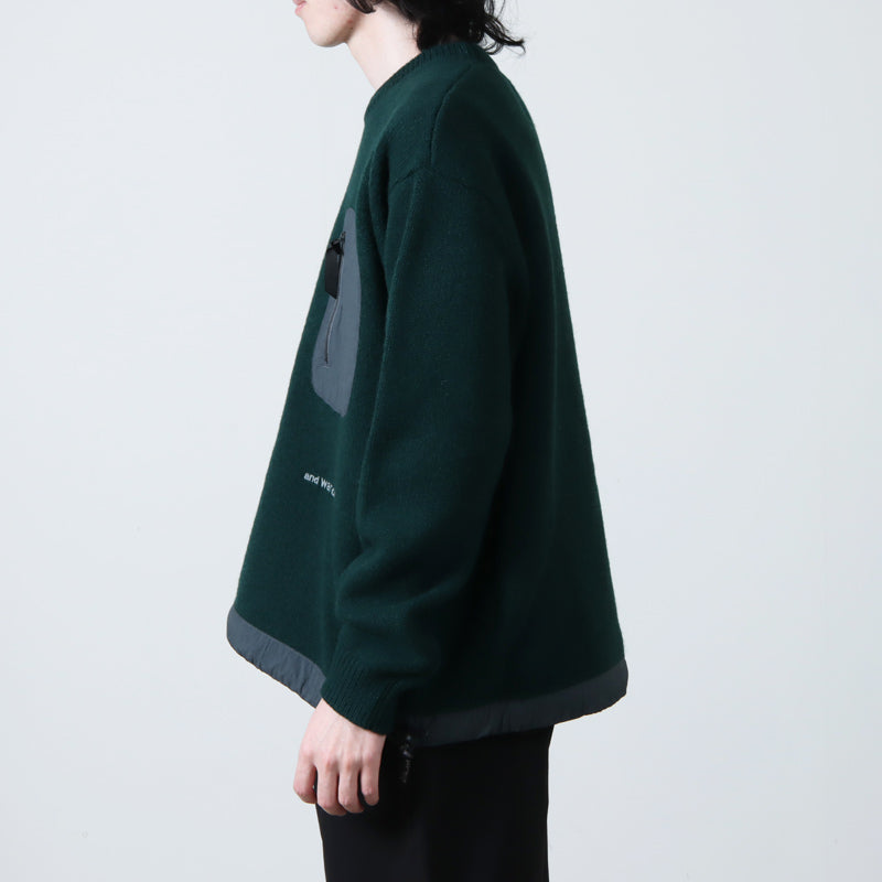 and wander(アンドワンダー) Shetland wool sweater 画像12
