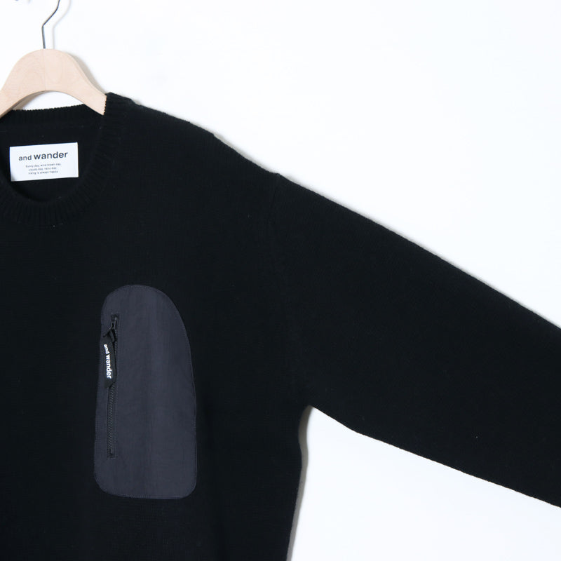 and wander(アンドワンダー) Shetland wool sweater 画像15