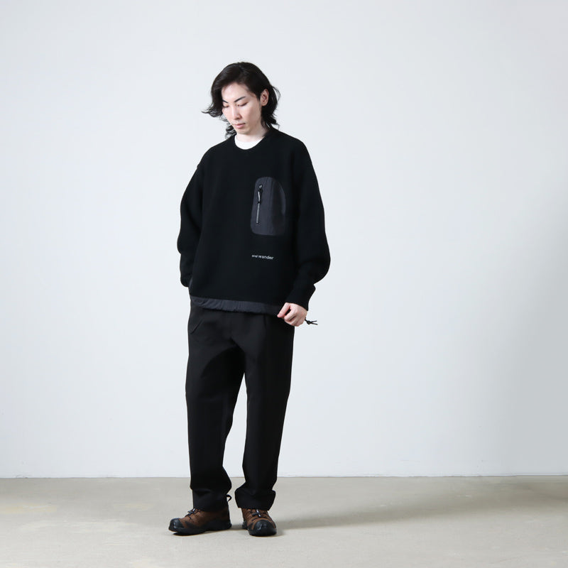 and wander(アンドワンダー) Shetland wool sweater 画像20