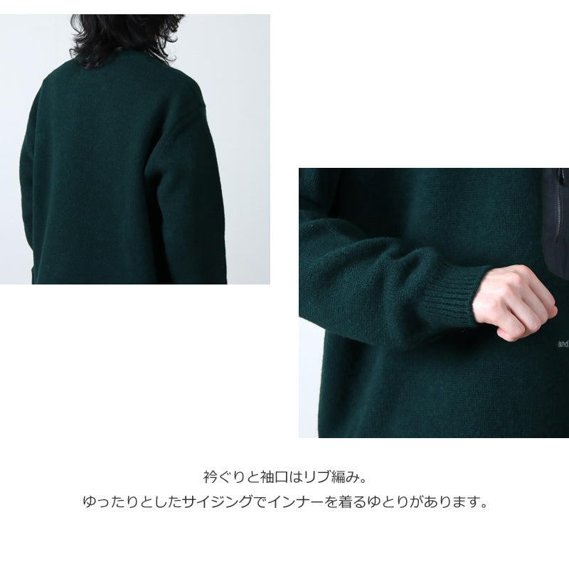 and wander(アンドワンダー) Shetland wool sweater 画像5