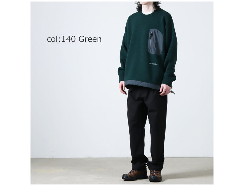 and wander(アンドワンダー) Shetland wool sweater 画像23
