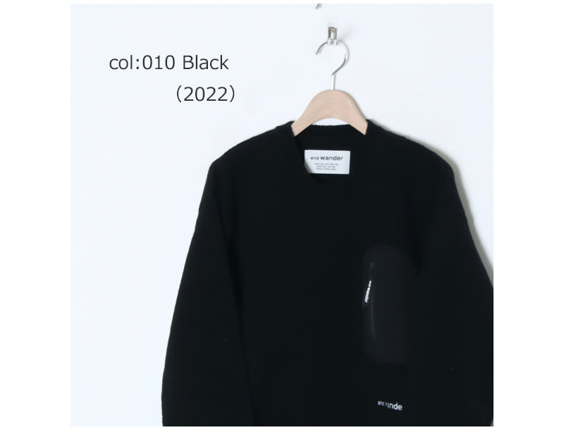 and wander(アンドワンダー) Shetland wool sweater 画像24