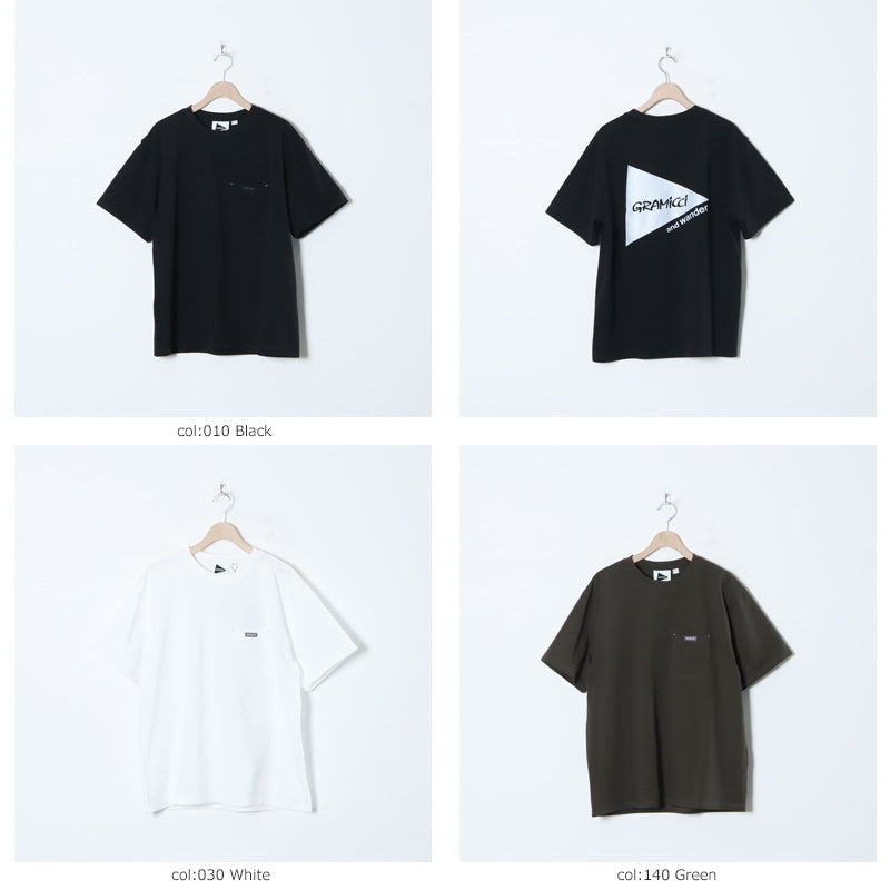 and wander(アンドワンダー) × gramicci BACKPRINT TEE 画像2