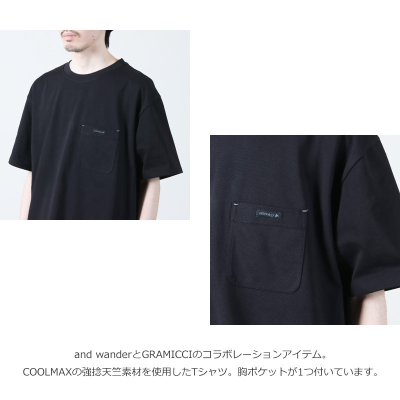 and wander(アンドワンダー) × gramicci BACKPRINT TEE 画像4