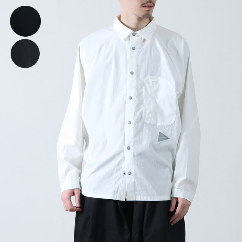 and wander(アンドワンダー) 23 fleece base LS shirt