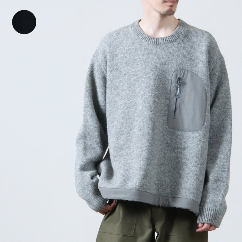and wander(アンドワンダー) shetland wool sweater