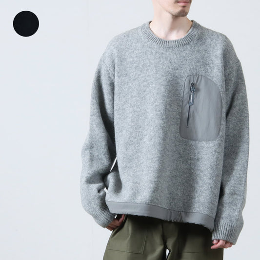 and wander(アンドワンダー) shetland wool sweater