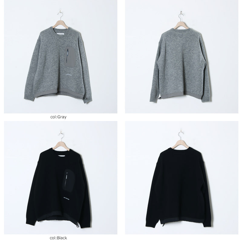 and wander(アンドワンダー) shetland wool sweater 画像2