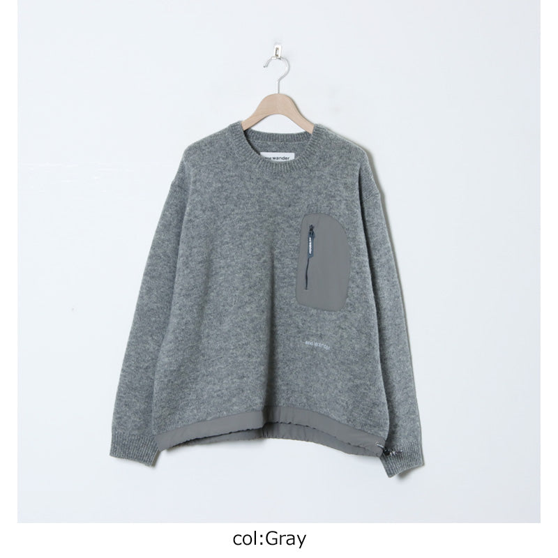 and wander(アンドワンダー) shetland wool sweater 画像11