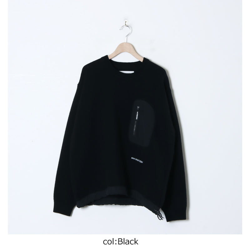 and wander(アンドワンダー) shetland wool sweater 画像13