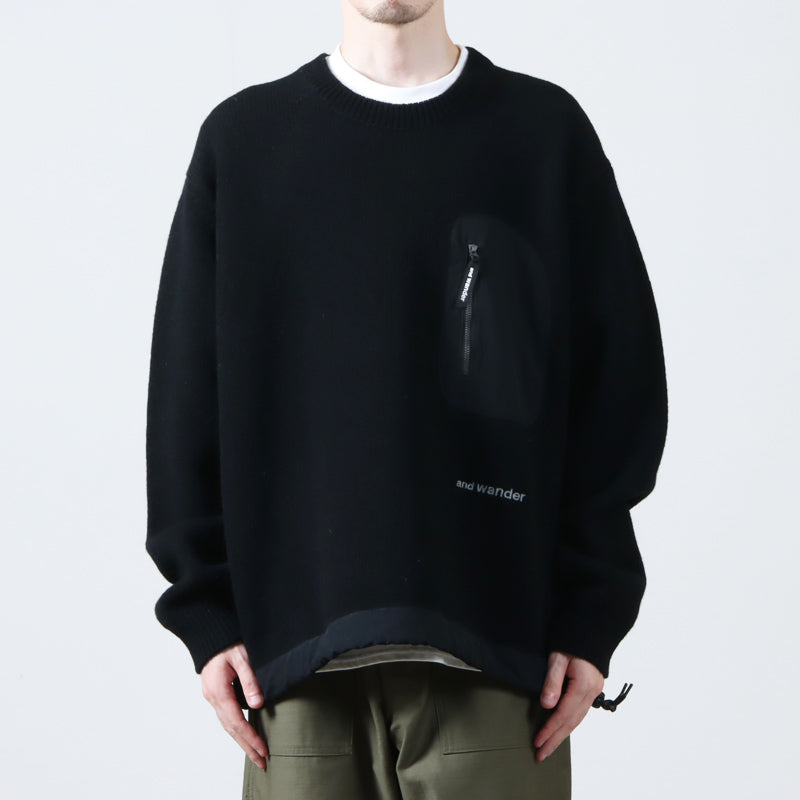 and wander(アンドワンダー) shetland wool sweater 画像6