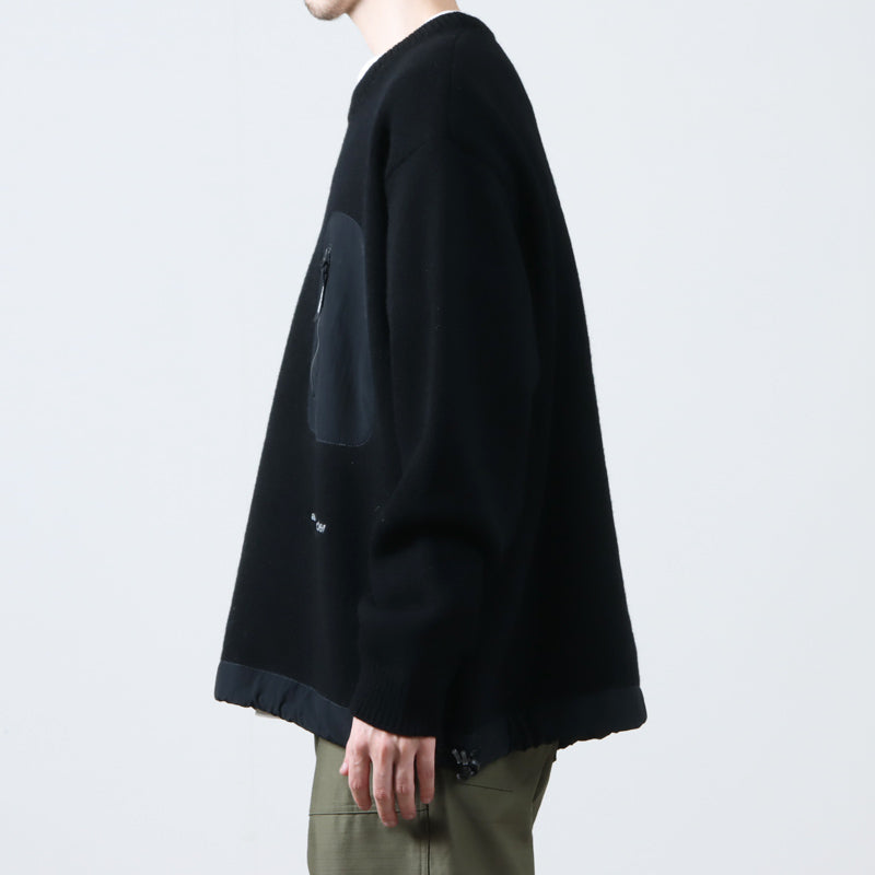 and wander(アンドワンダー) shetland wool sweater 画像7