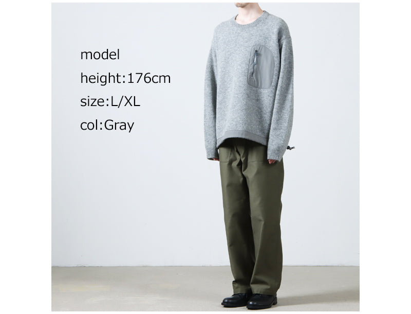 and wander(アンドワンダー) shetland wool sweater 画像19