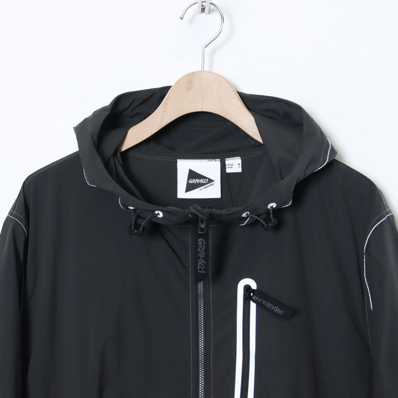 and wander(アンドワンダー) gramicci brushed nylon jacket 画像14