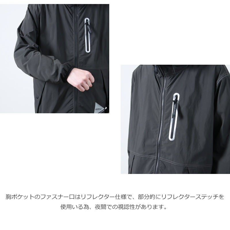 and wander(アンドワンダー) gramicci brushed nylon jacket 画像5