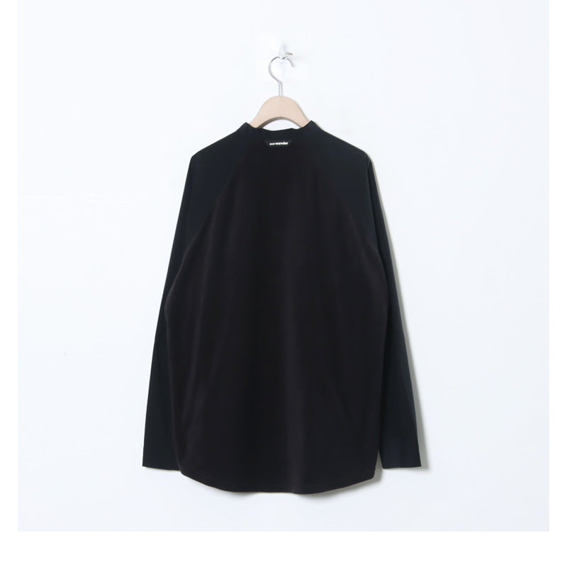 and wander(アンドワンダー) fleece base band collar shirt 画像16